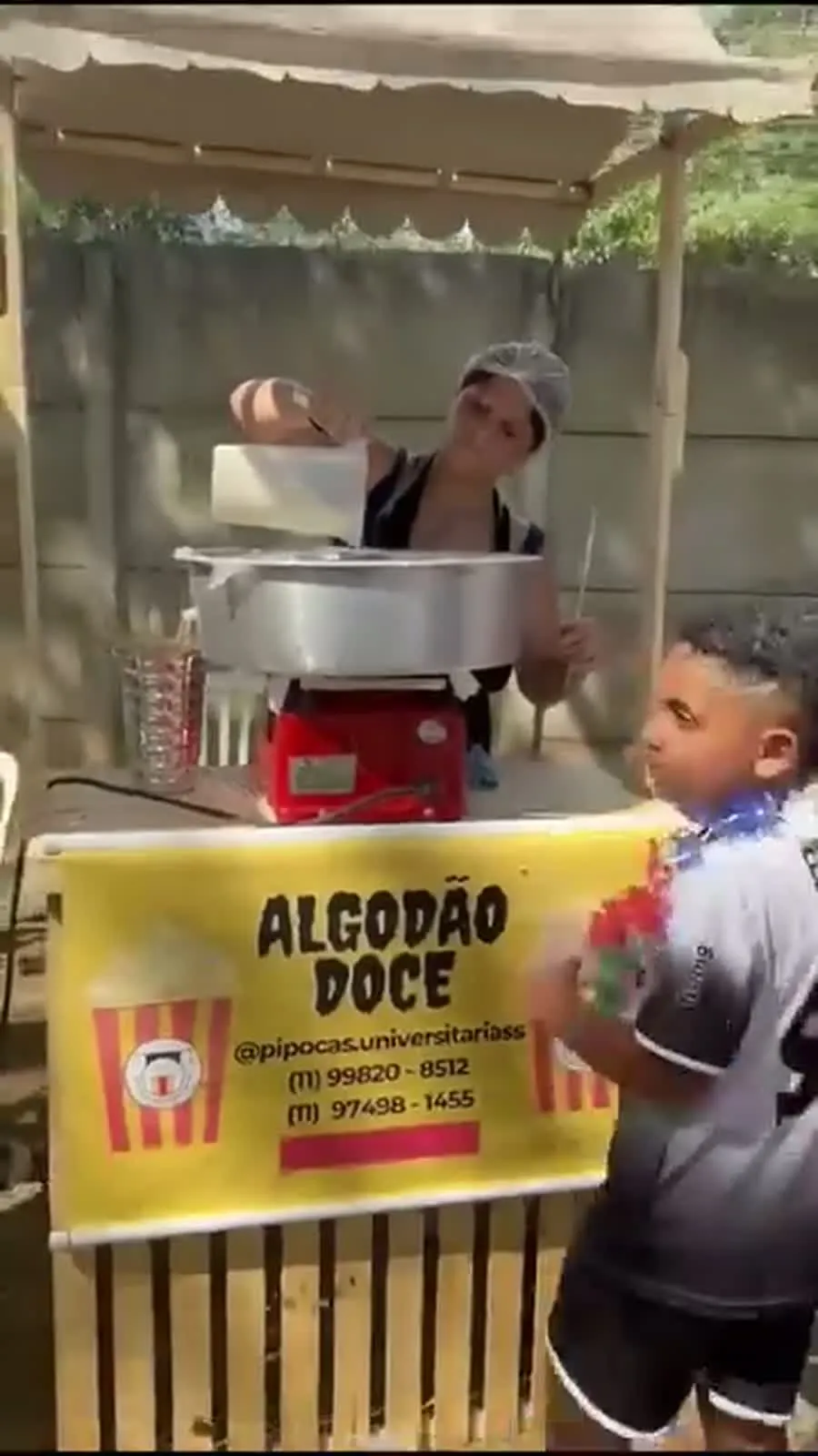 Carrinho de algodão doce